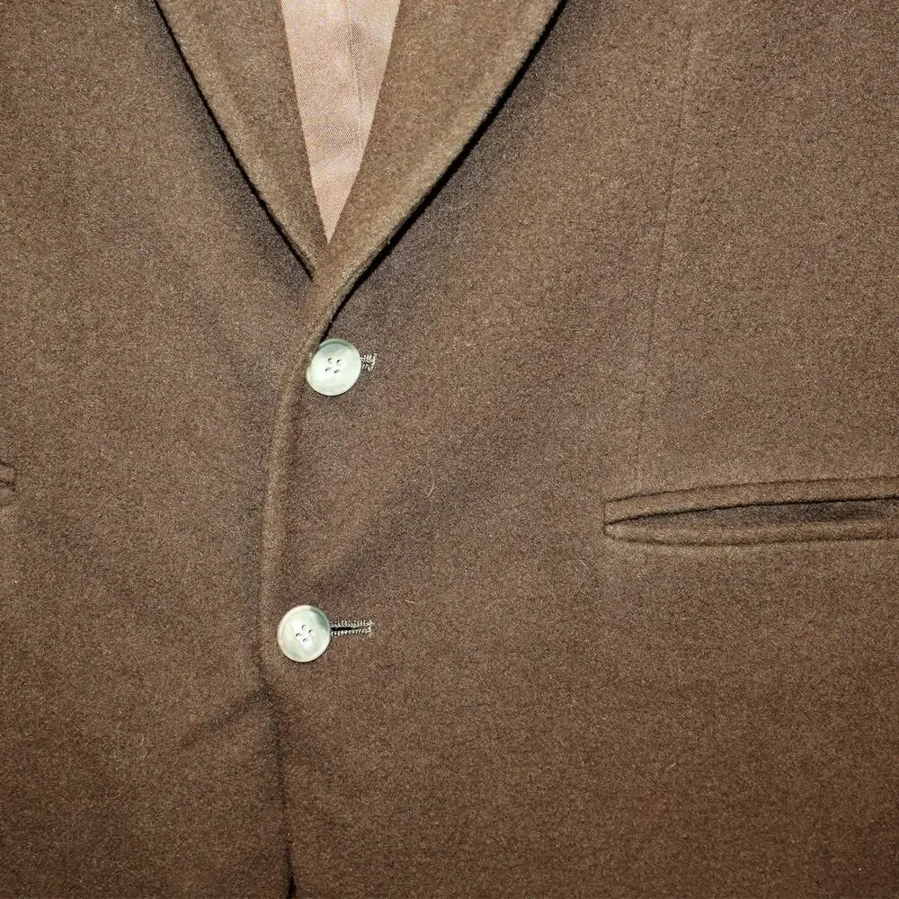 Christian Aujard Vtg Wool Blend Blazer Jacket Pocket Lining Classic Size 42R